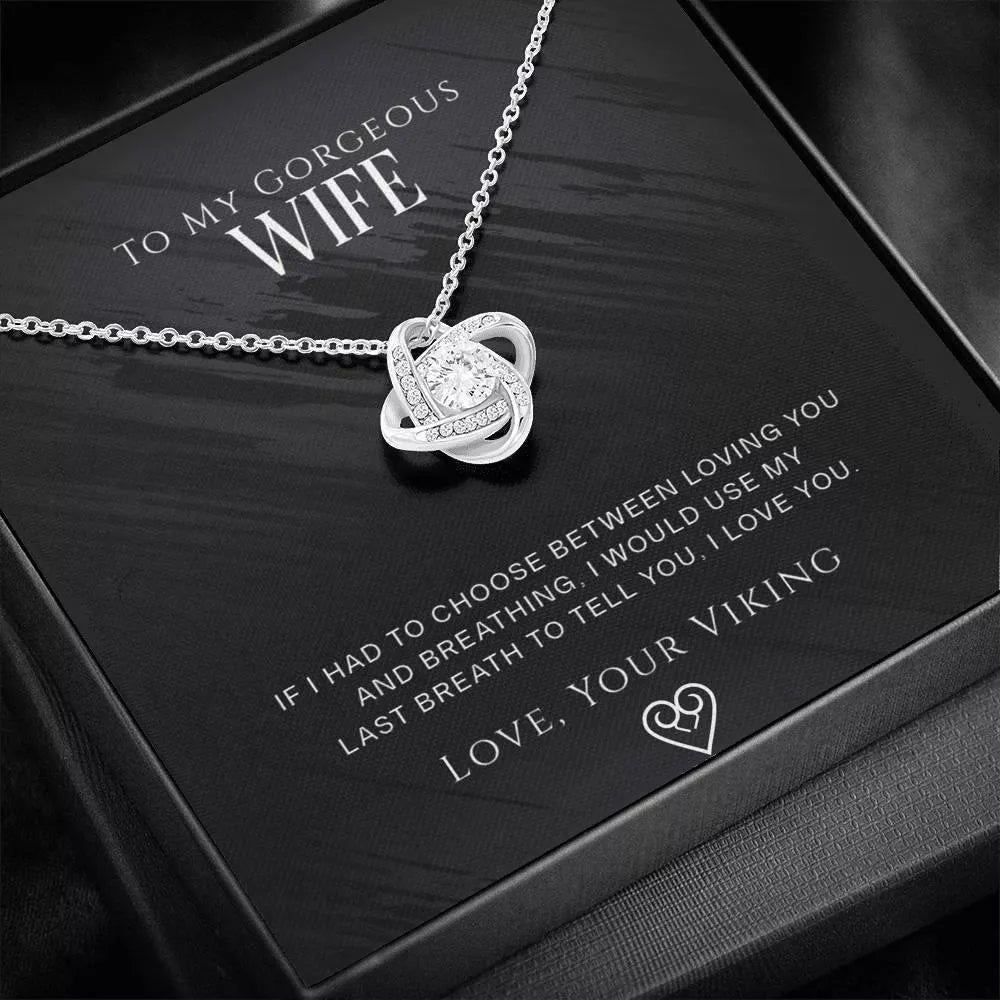 Viking love hot sale knot necklace