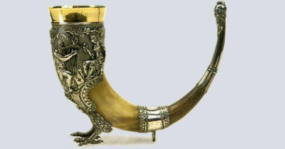 Viking Ancestors & The Origins of Mead Honored on a Silver Drinking Horn