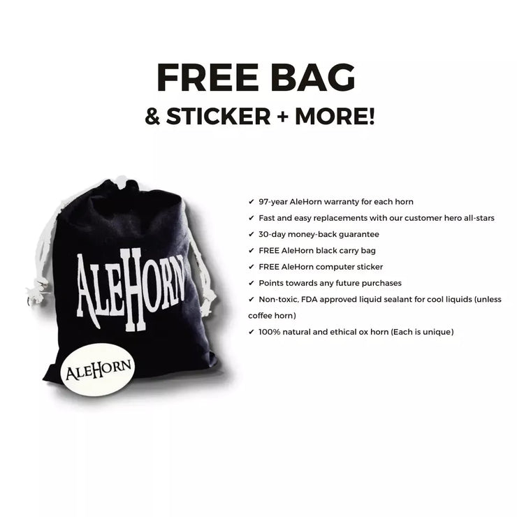 each AleHorn order comes with a lot of cool extras