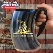 Don't Tread On Me Tankard - Gold Engraved July 4th Special