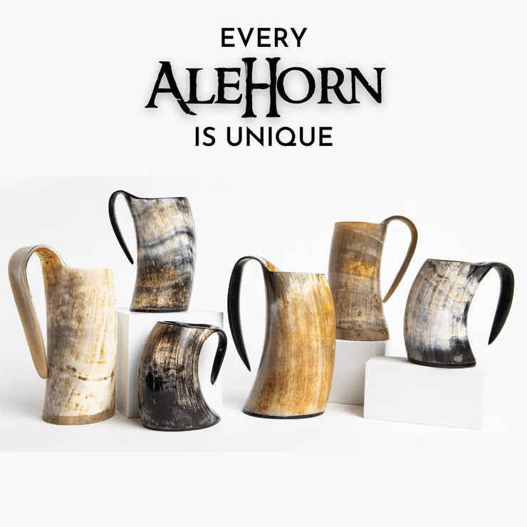Each viking drinking horn has its own curved and authentic shape
