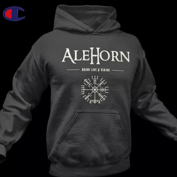AleHorn Vegvísir Champion Hoodie - AleHorn - Viking Drinking Horn Vessels and Accessories