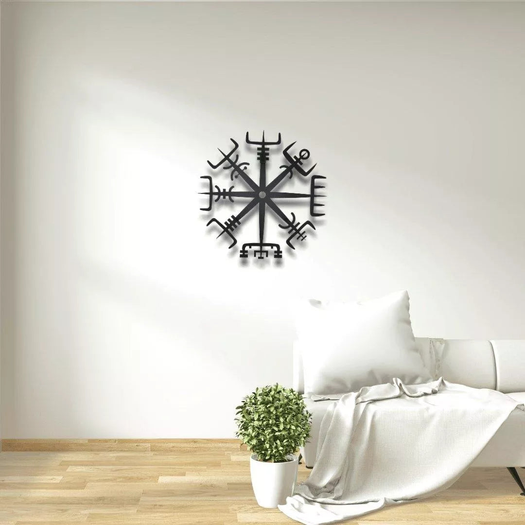 Deluxe Viking Carbon Steel Wall Art AleHorn Viking Art