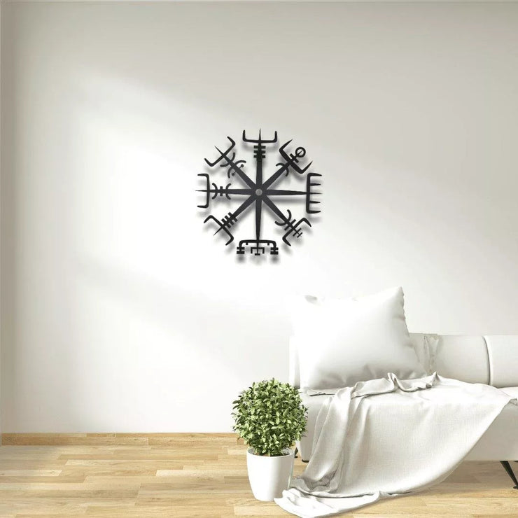 Deluxe Viking Carbon Steel Wall Art - AleHorn - Viking Drinking Horn Vessels and Accessories