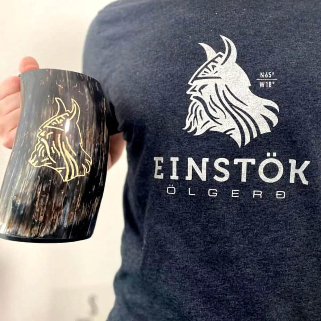 Get your drinking horns hand engraved with your favorite logo