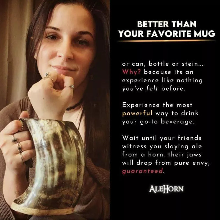 The Viking beer mug is a tankard of unparalleled beauty. Made from oak wood that has been polished to the perfect hue, this sturdy drinking vessel will make you feel like royalty as it merrily holds your favorite brews