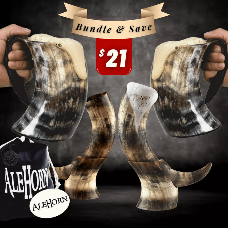 Plunder The Village Bundle - AleHorn - Viking Drinking Horn Vessels and Accessories