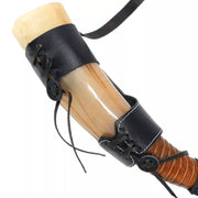 The White Whale Strapped Drinking Horn - AleHorn - Viking Drinking Horn Vessels and Accessories