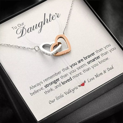 To Our Daughter - Our Little Valkyrie Necklace - AleHorn - Viking Drinking Horn Vessels and Accessories
