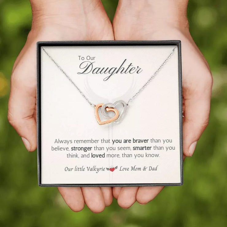 To Our Daughter - Our Little Valkyrie Necklace - AleHorn - Viking Drinking Horn Vessels and Accessories