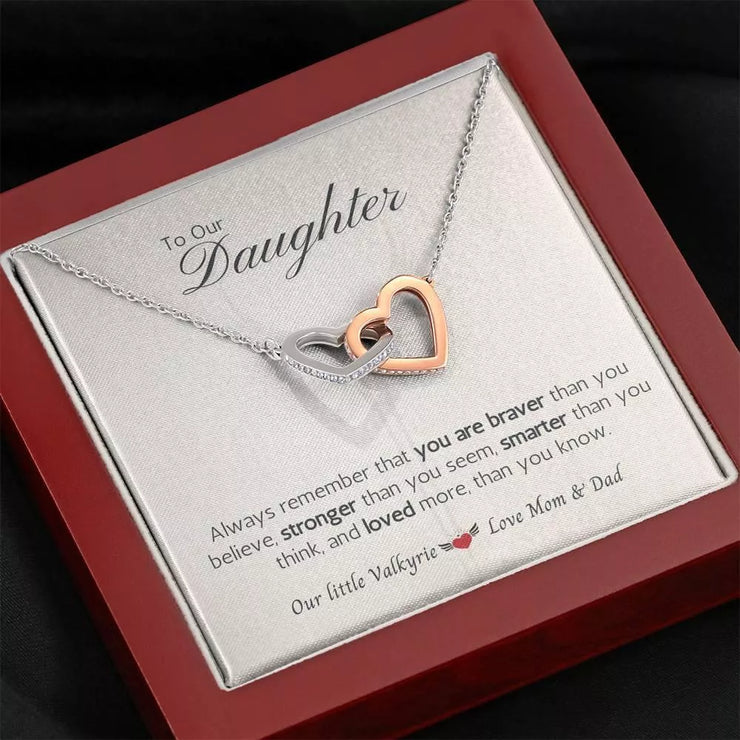 To Our Daughter - Our Little Valkyrie Necklace - AleHorn - Viking Drinking Horn Vessels and Accessories