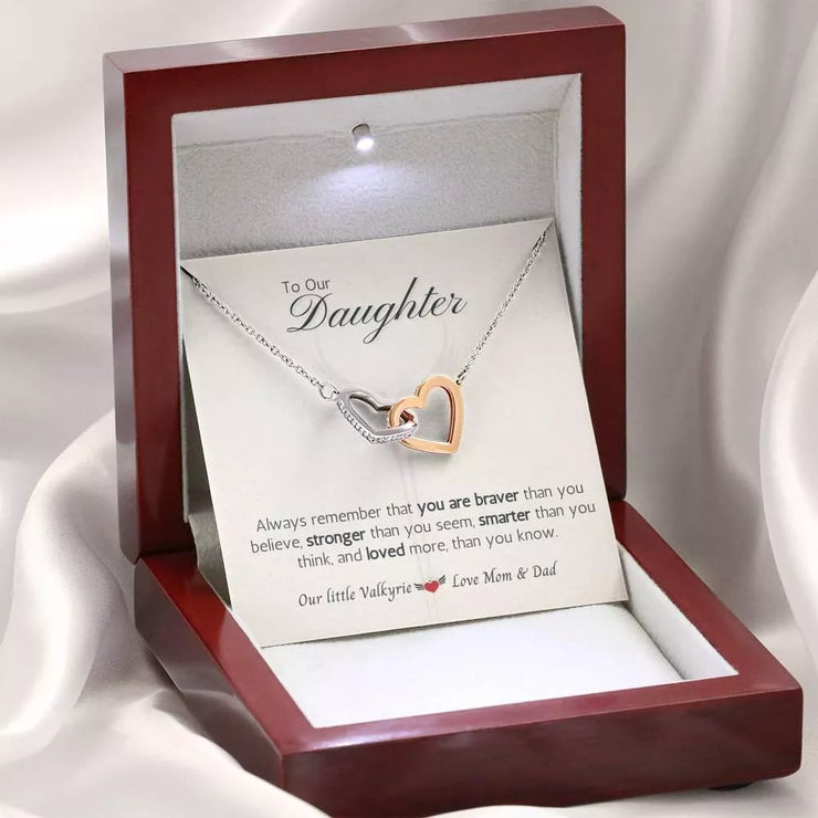 To Our Daughter - Our Little Valkyrie Necklace - AleHorn - Viking Drinking Horn Vessels and Accessories