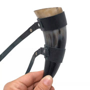 Toasting Shot Horn with Strap - AleHorn - Viking Drinking Horn Vessels and Accessories