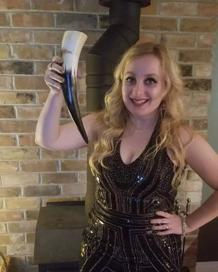 Valhalla Drinking Ox Horn (With Strap)