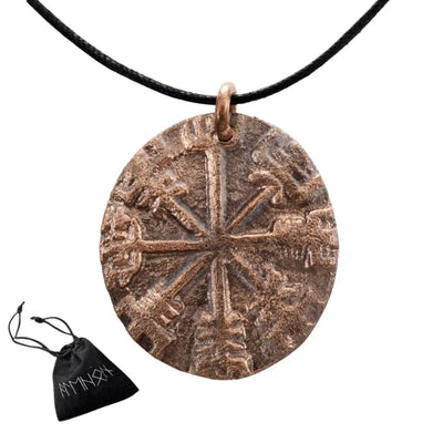 Vegvísir Viking Compass Pendant - AleHorn - Viking Drinking Horn Vessels and Accessories